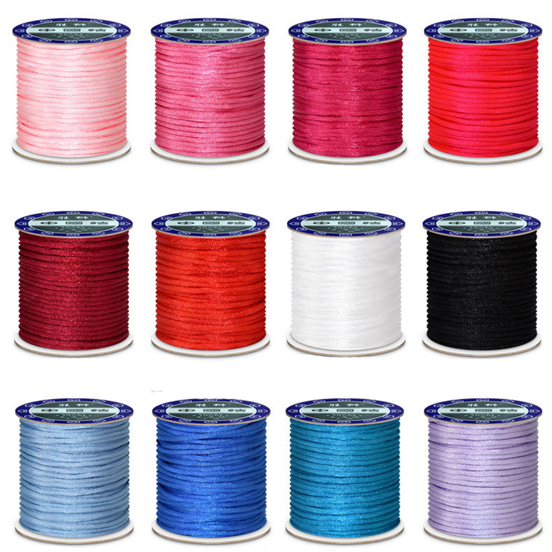 Knotting Cord Silk - 1.5/2/2.5mm Korea Rope String Thread Satin
