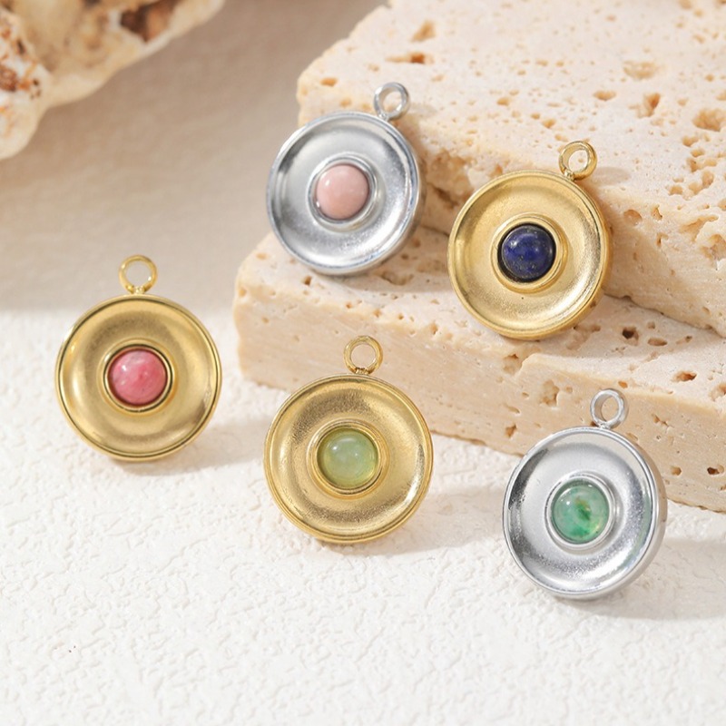 Jewelry Making Michaels - 6pcs Mini Stone Cabochon Pendant Double