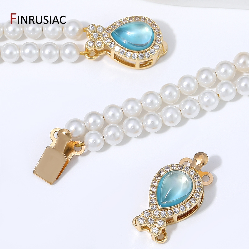 Jewelry Making Box - 18K Gold Plated Brass Pear Opal