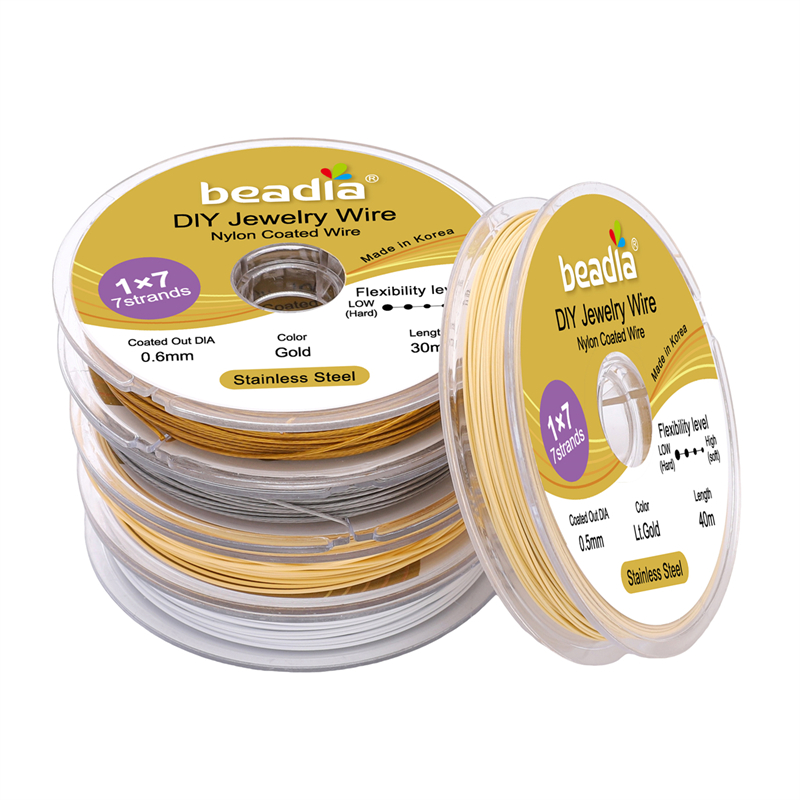 Jewelry Making Light - 30-50M/Roll 304 Stainless Steel Cord 0.3/0.38/0.5/0.6mm
