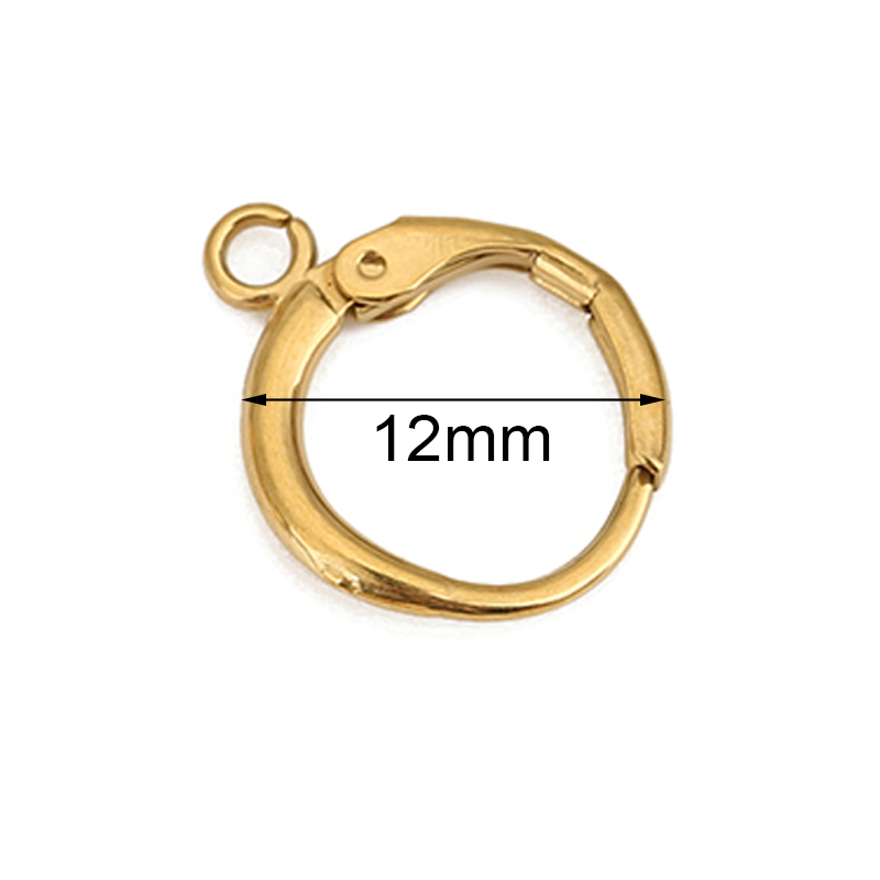 Jewelry Making Class - 10pcs 12mm Hypoallergenic Earrings Hooks Clasps