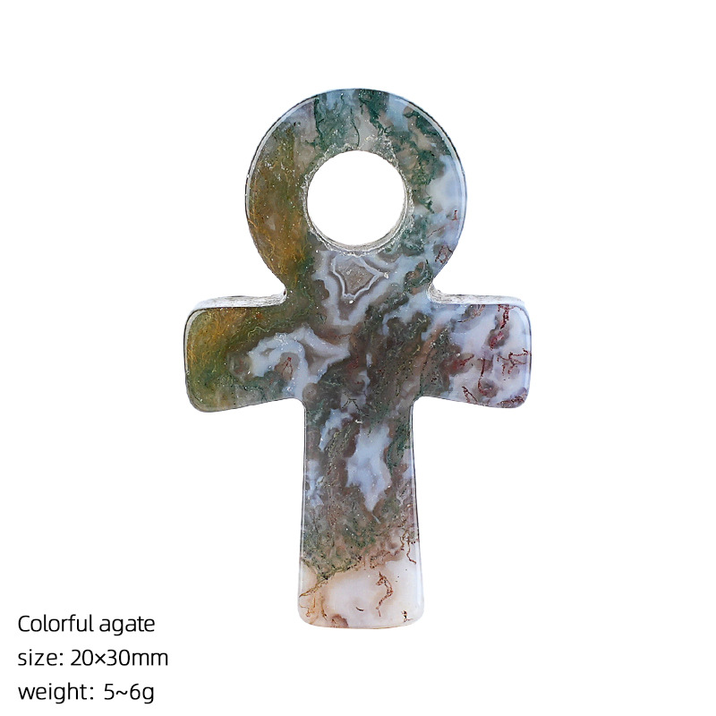 Colorful Agate Ankh Cross Pend - Jewelry Making Michaels review and price