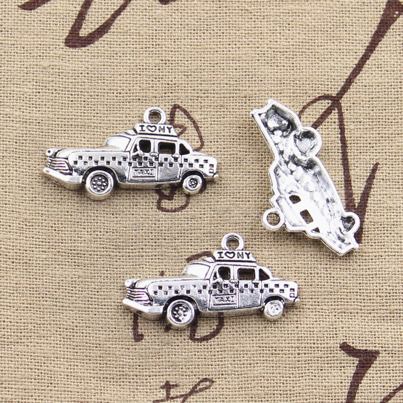 8pcs Charms New York Taxi Car  - Jewelry Making New York review and price
