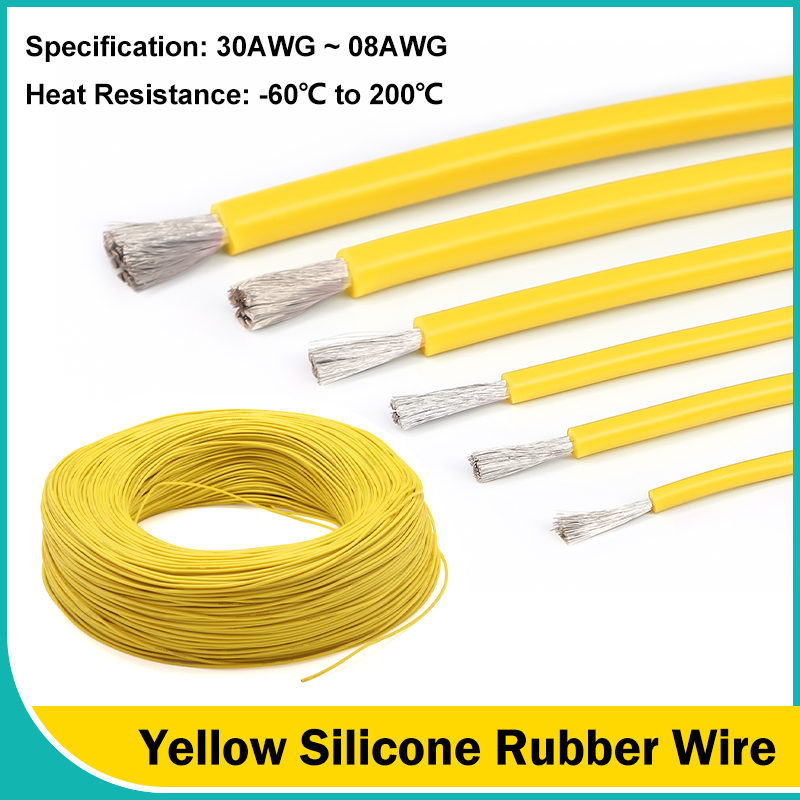 Yellow Soft Silicone Rubber Wi - Wire 22 Gauge Copper review and price