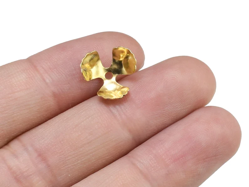 100pcs Brass Bead Caps, Floral - Jewelry Making Gemstones review and price