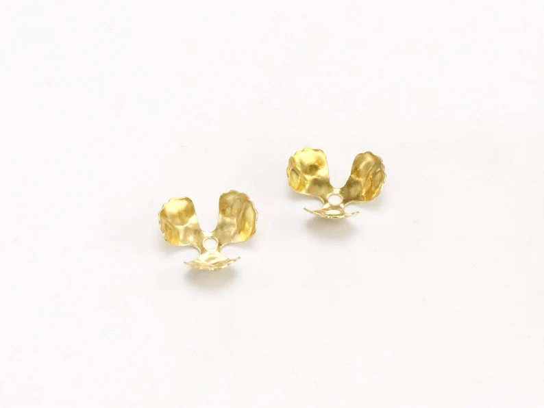 100pcs Brass Bead Caps, Floral - Jewelry Making Gemstones review and price