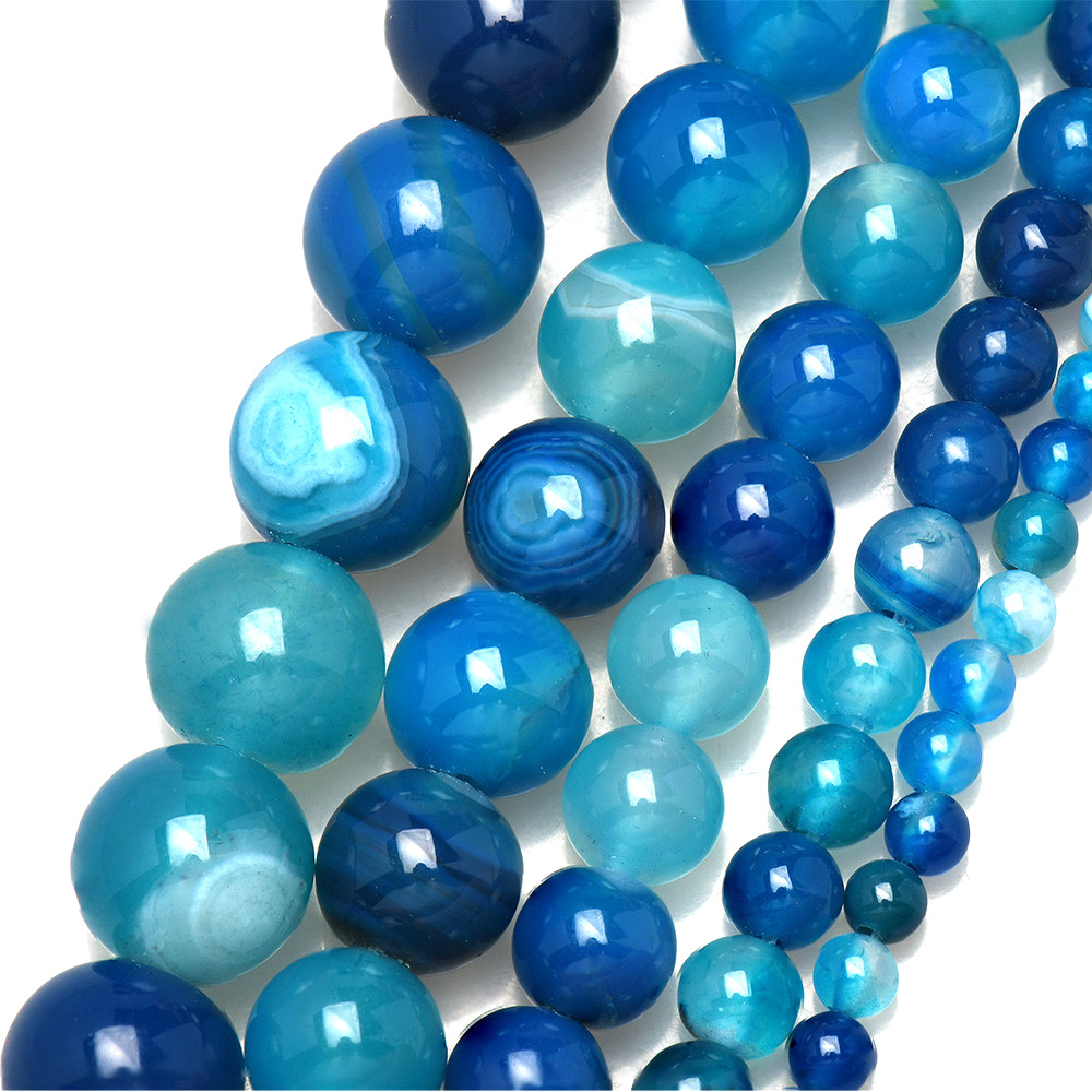 Natural Stone Banded Blue Lace - Jewelry Making Gemstones review and price