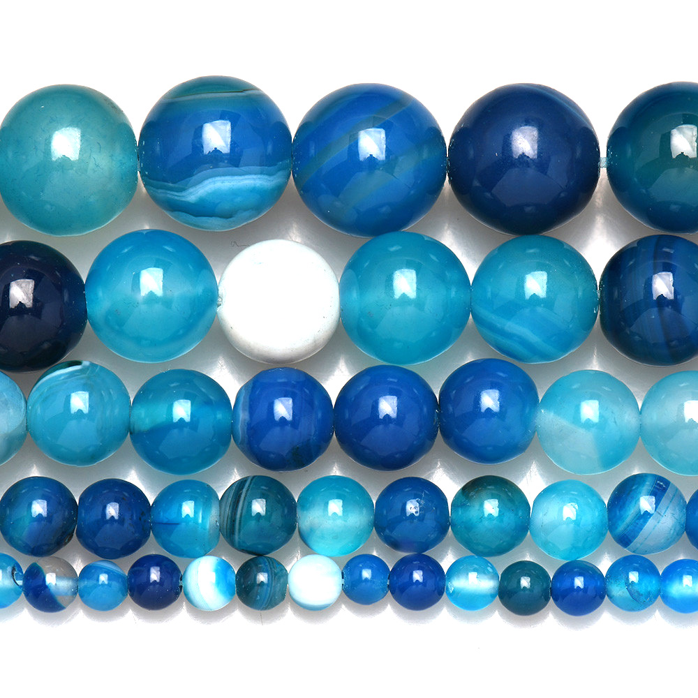 Natural Stone Banded Blue Lace - Jewelry Making Gemstones review and price
