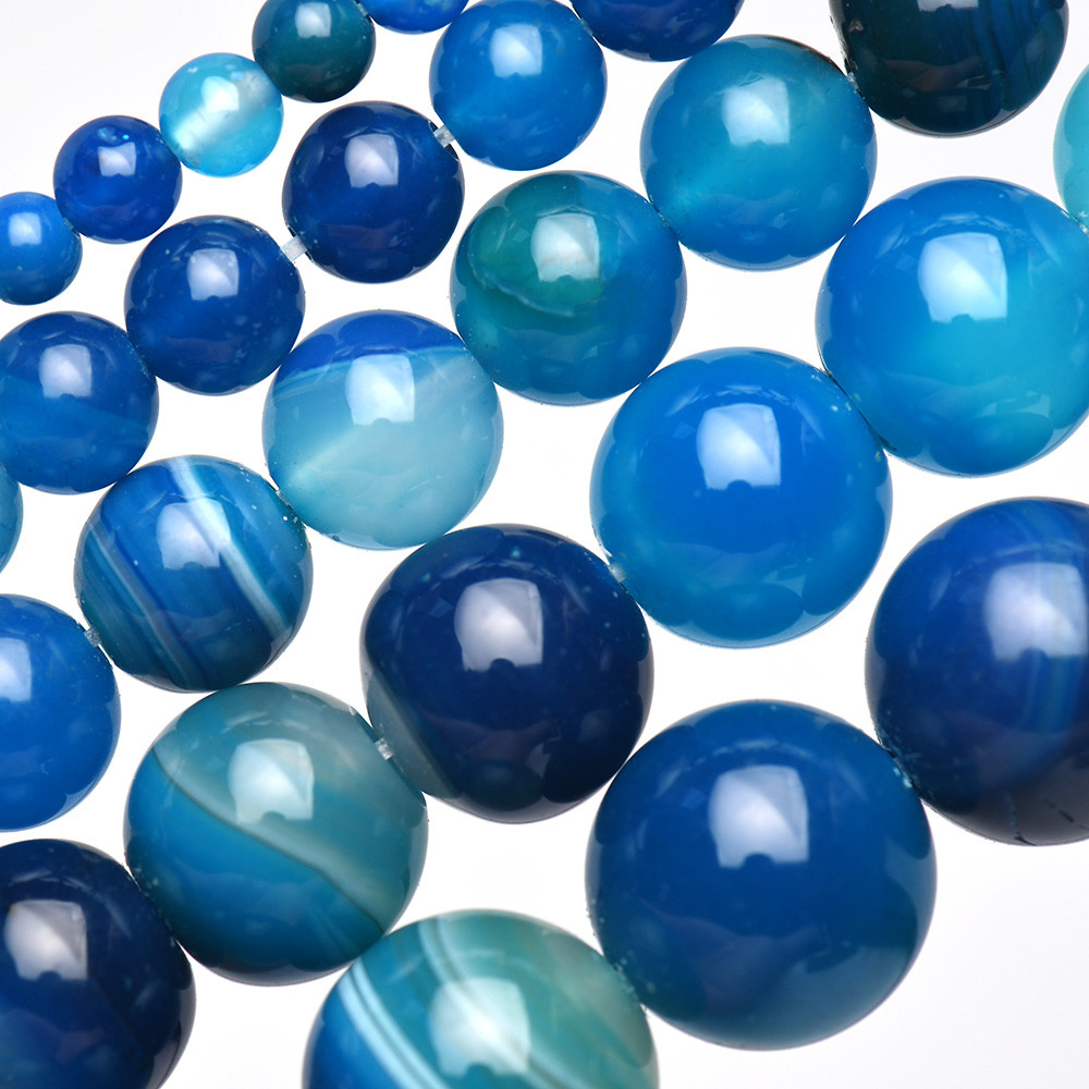 Natural Stone Banded Blue Lace - Jewelry Making Gemstones review and price