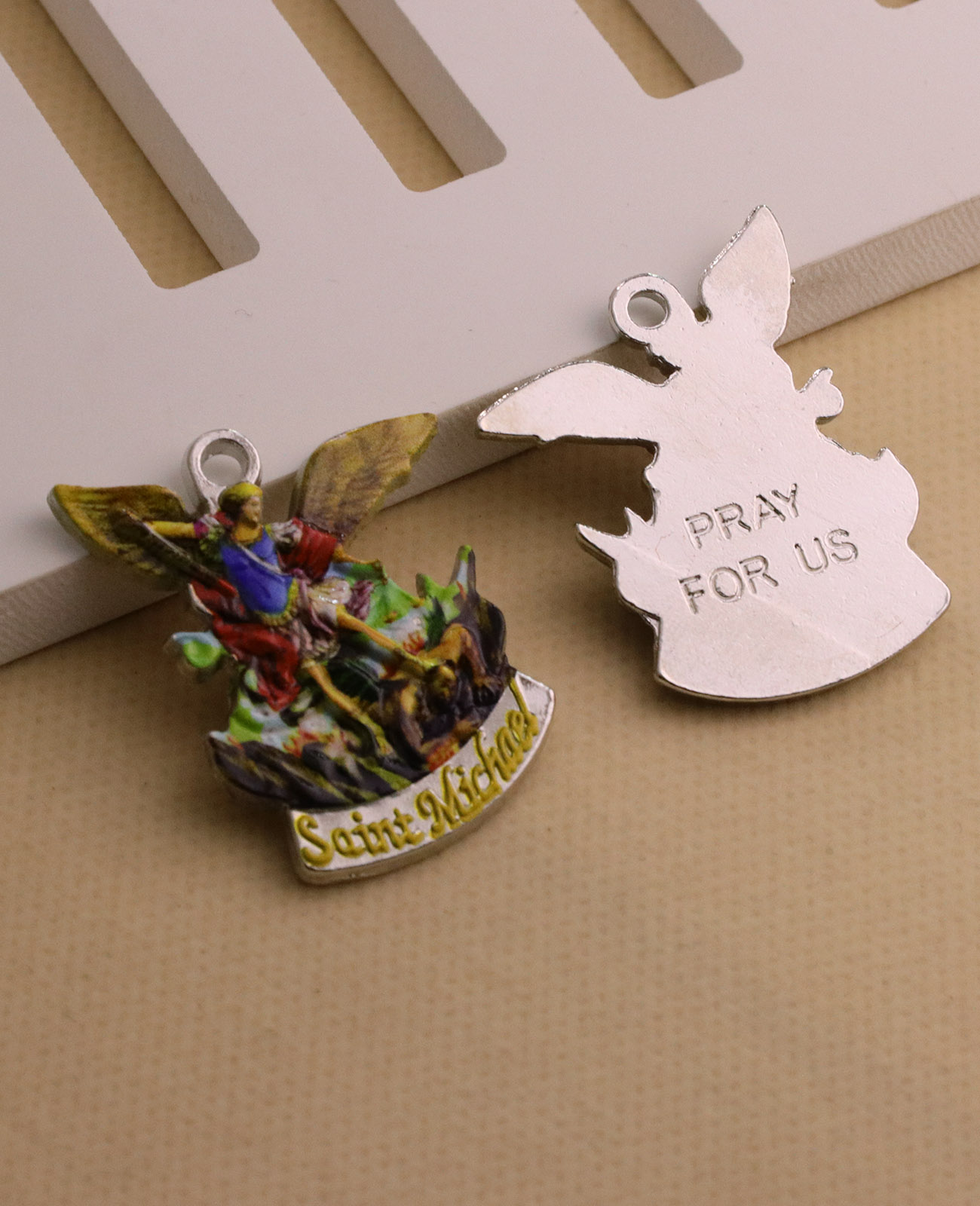 3Pcs Christian Saint Michael C - Jewelry Making Michaels review and price