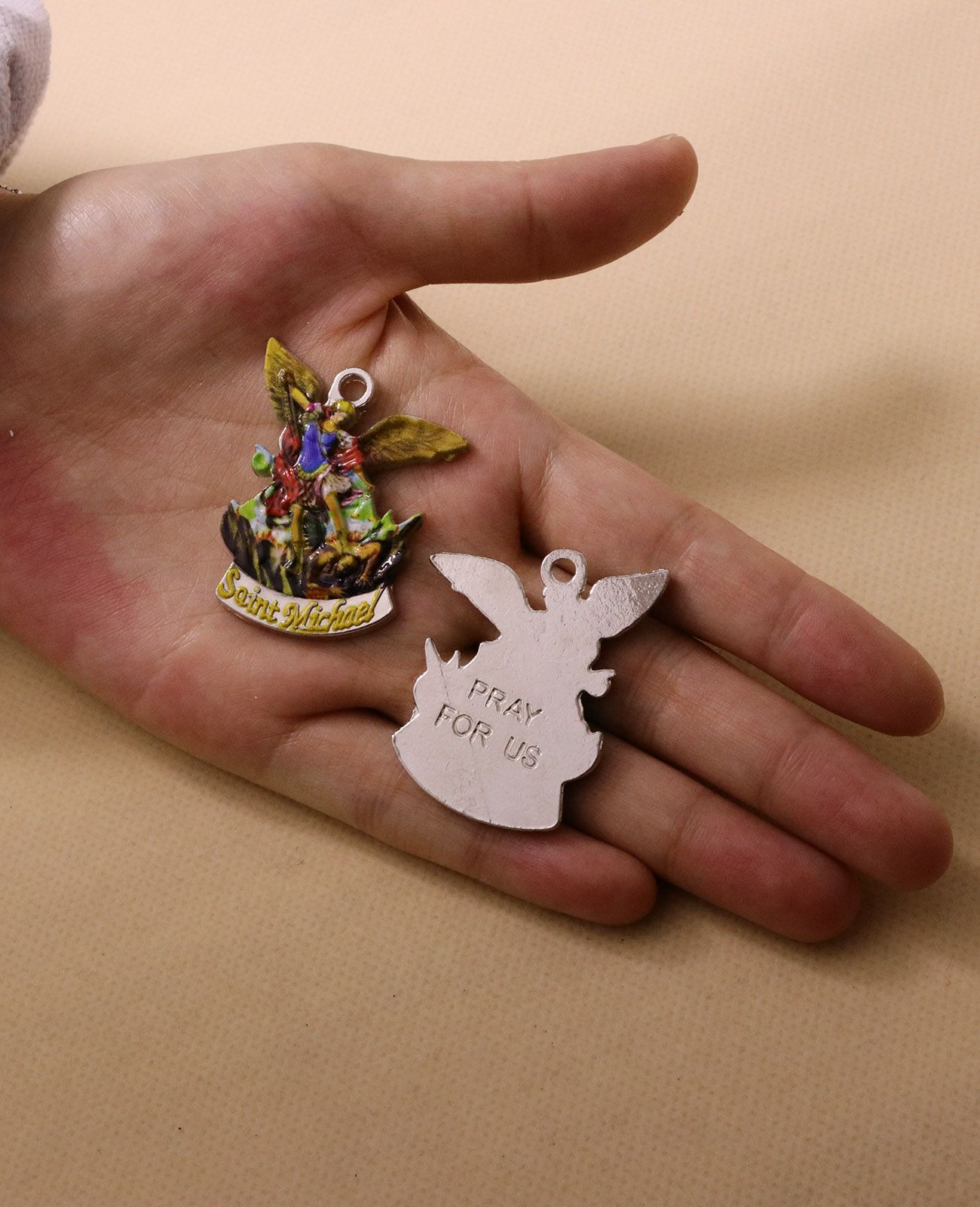 3Pcs Christian Saint Michael C - Jewelry Making Michaels review and price