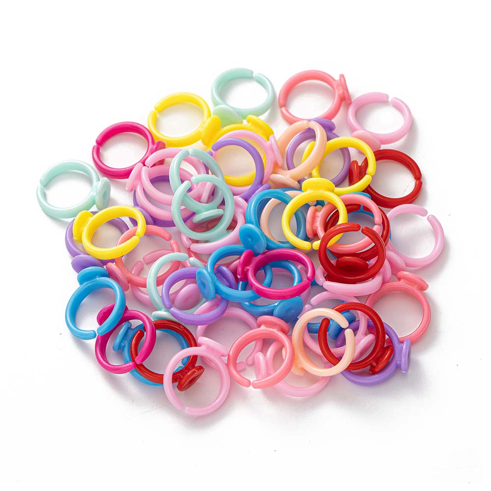 100pcs Clear Plastic Adjustabl - Jewelry Making For 5 Year Old review and price