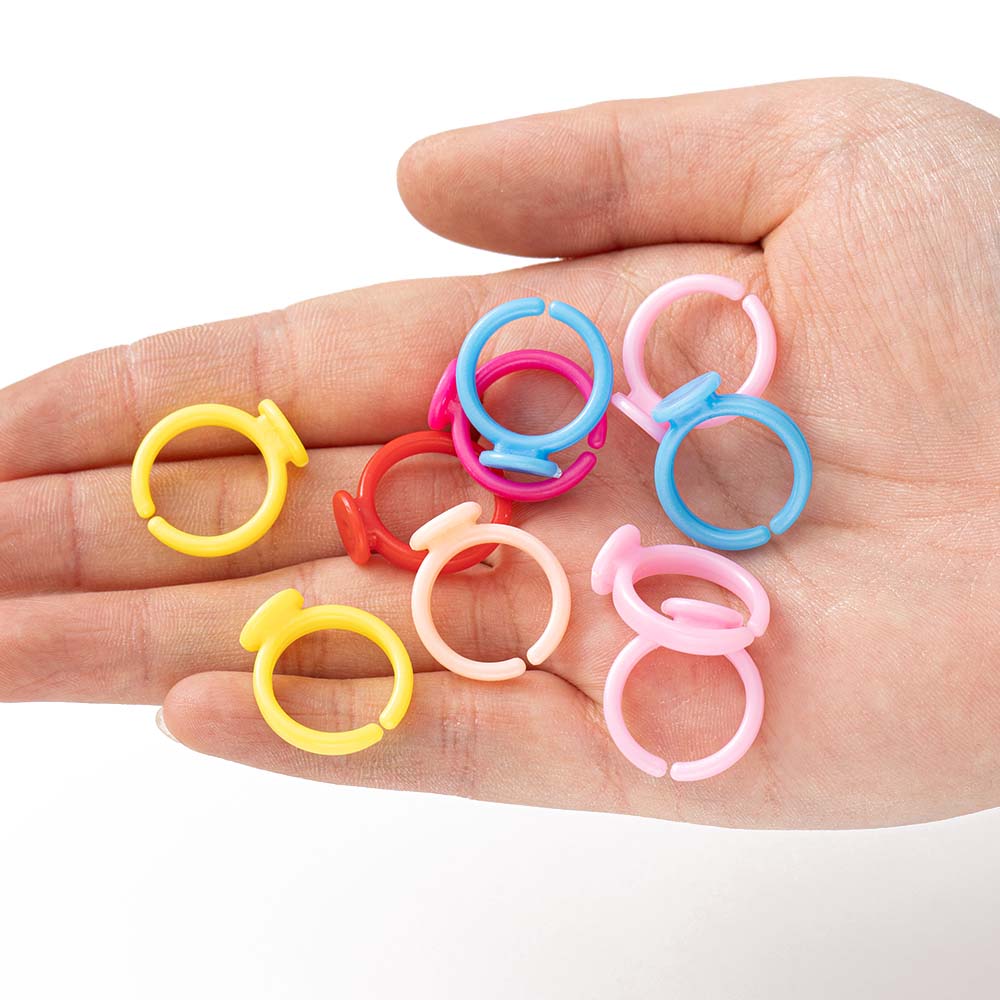 100pcs Clear Plastic Adjustabl - Jewelry Making For 5 Year Old review and price