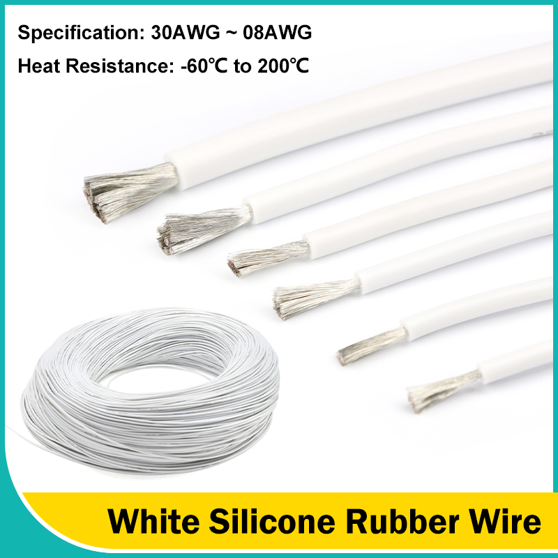 White Flexible Silicone Rubber - Wire 22 Gauge Copper review and price