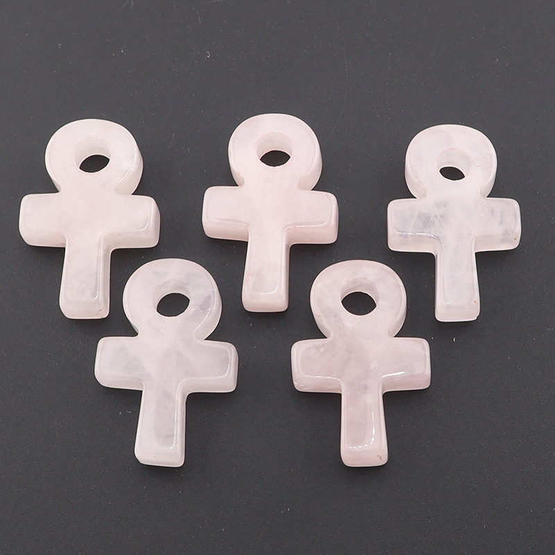 Rose Quartz Ankh Cross Pendant - Jewelry Making Michaels review and price