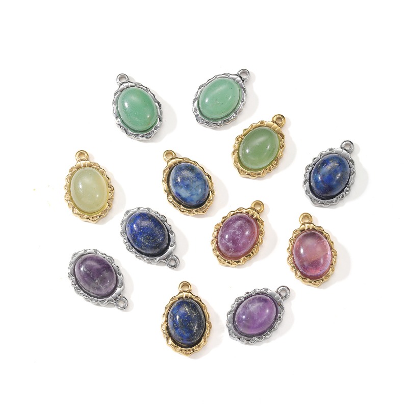 10pcs Oval Natural Stone Penda - Jewelry Making Michaels review and price