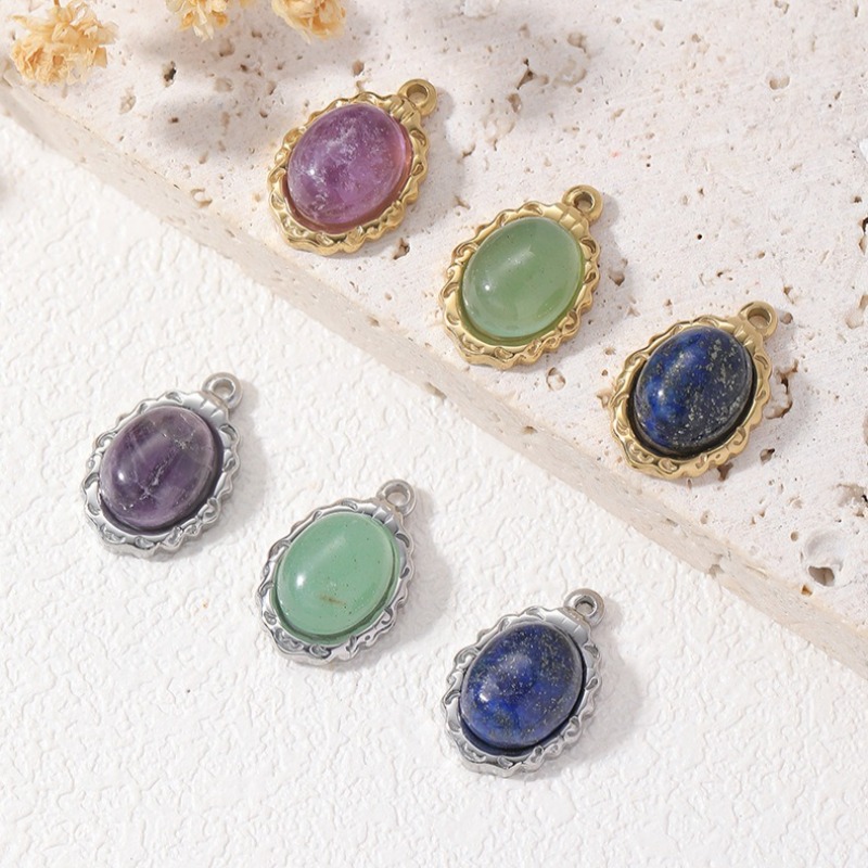 10pcs Oval Natural Stone Penda - Jewelry Making Michaels review and price