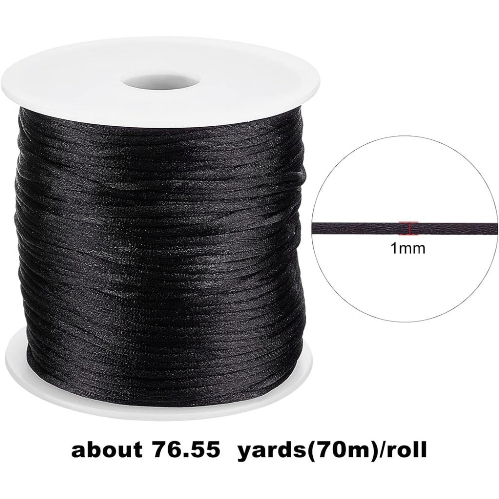 1 Roll 70m Satin Rattail Cord  - Knotting Cord Silk review and price