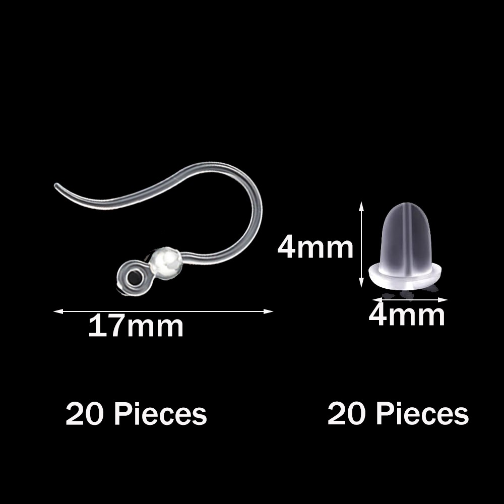 40pcs Clear Plastic Earring Ho - Jewelry Making Class review and price
