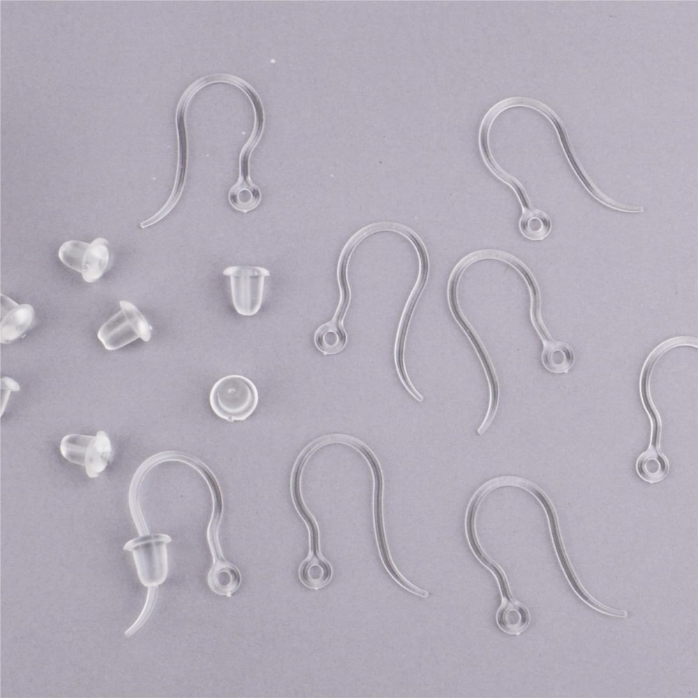 40pcs Clear Plastic Earring Ho - Jewelry Making Class review and price