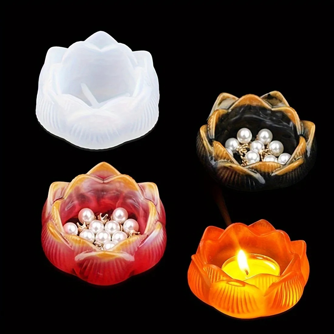 1pc DIY Lotus Flower Silicone  - Jewelry Making Light review and price