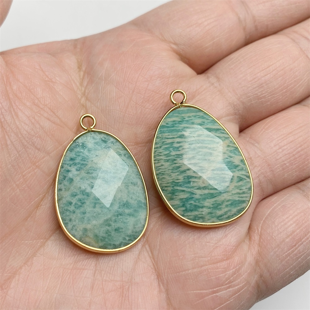 2pcs Egg Shape Stone Pendant N - Jewelry Making Gemstones review and price